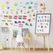 9 Sheets Educational Wall Decals for Toddlers, Colorful Animal Alphabet, Numbers, Colors & Shapes Peel-and-Stick Stickers, Removable PVC Learning Charts for Nursery, Classroom & Playroom